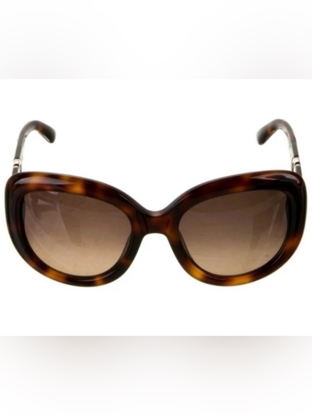 “Salvador Ferragamo” Brown Tortoise Shell Sunglasses.